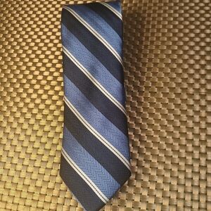 Jos. A. Bank 1905 Silk Repp Blue Striped Tie